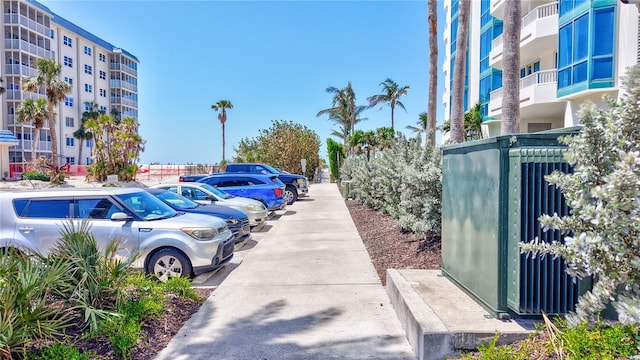 view of uncovered parking lot