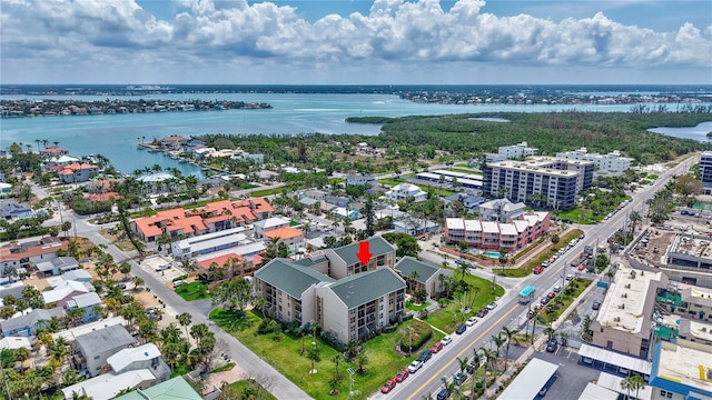 drone / aerial view of a nearby body of water