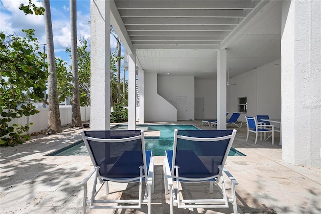 view of patio with fence