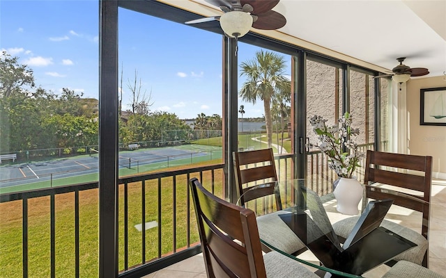 view of sunroom