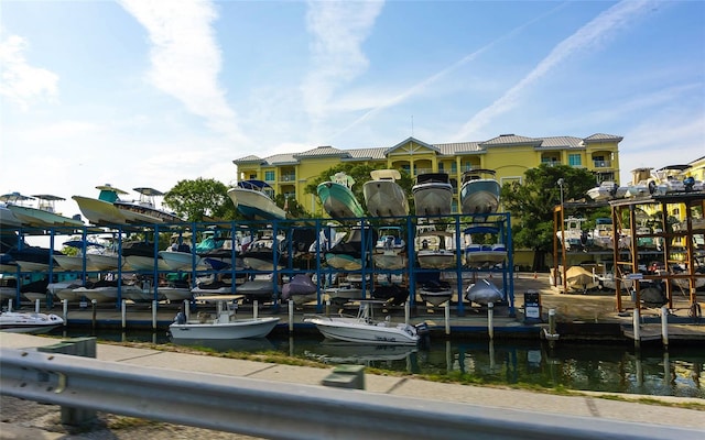 view of property's community featuring a water view