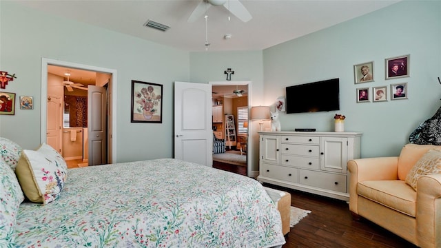 1503 Calle Grand St, Bradenton, FL 34209 - bedroom featuring dark wood-style flooring and a ceiling fan