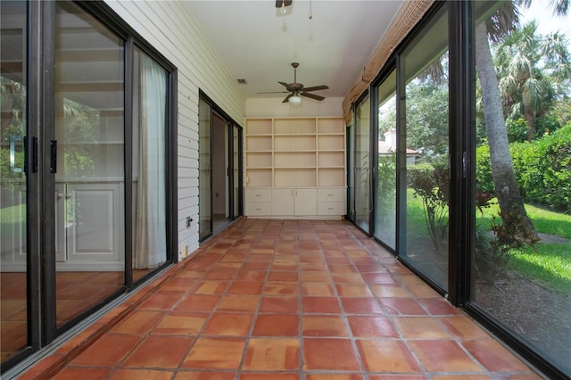 4812 Kestral Park Cir Unit 20, Sarasota, FL 34231 - unfurnished sunroom with ceiling fan