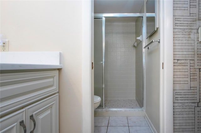4812 Kestral Park Cir Unit 20, Sarasota, FL 34231 - full bath with toilet, tile patterned floors, and a shower stall