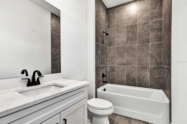 17927 Palmiste Dr, Bradenton, FL 34202 - full bathroom featuring  shower combination, vanity, and toilet
