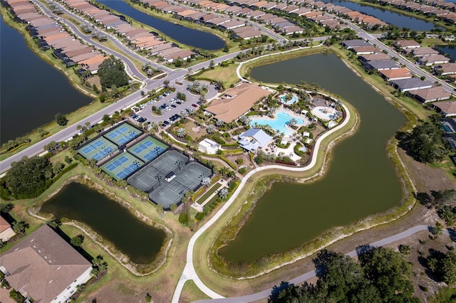 5301 Bartolomeo St, Sarasota, FL 34238 - aerial view of property's location with nearby suburban area and a nearby body of water