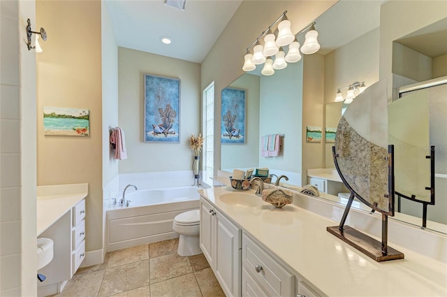 13167 Fernando St, Venice, FL 34293 - bathroom featuring vanity, a bath, and a stall shower