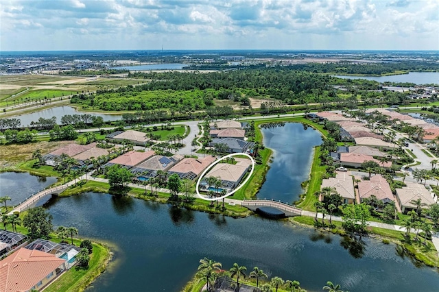 13167 Fernando St, Venice, FL 34293 - aerial perspective of suburban area featuring a large body of water