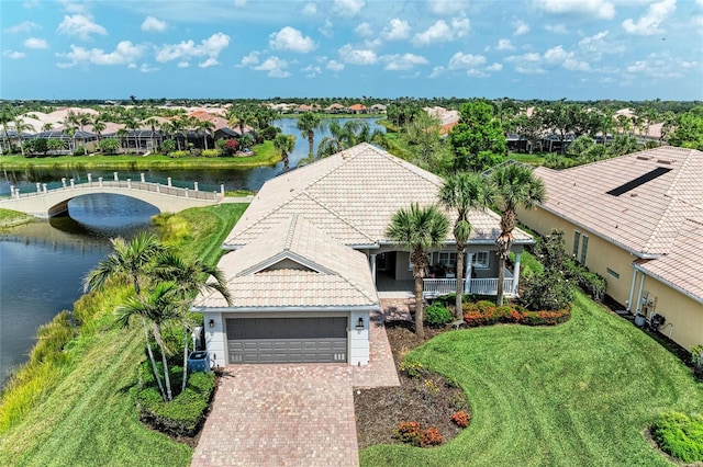 13167 Fernando St, Venice, FL 34293 - aerial view of residential area featuring a large body of water