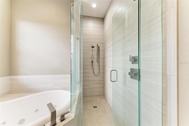 8103 Snowy Egret Pl, Bradenton, FL 34202 - bathroom with a shower stall and a whirlpool tub
