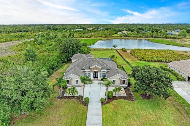 8103 Snowy Egret Pl, Bradenton, FL 34202 - aerial view of property and surrounding area with a nearby body of water