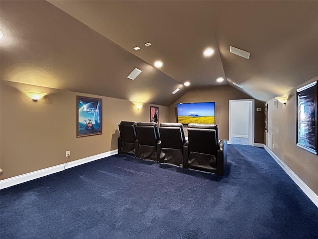 6567 Eagle Ridge Way, Lakeland, FL 33813 - cinema featuring carpet, baseboards, and lofted ceiling