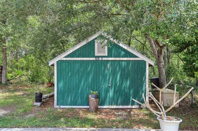 view of shed