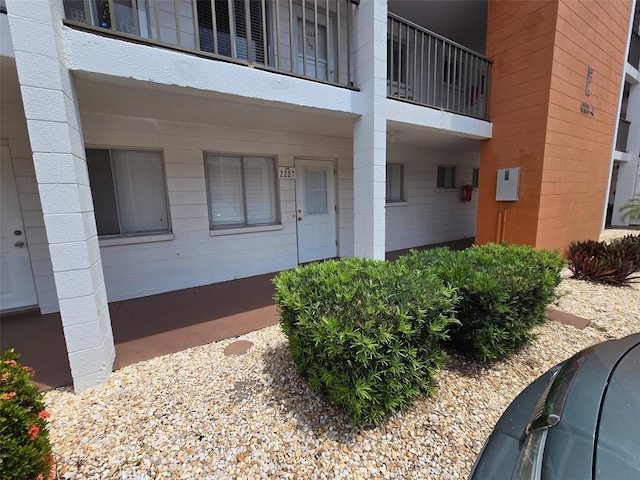 view of exterior entry