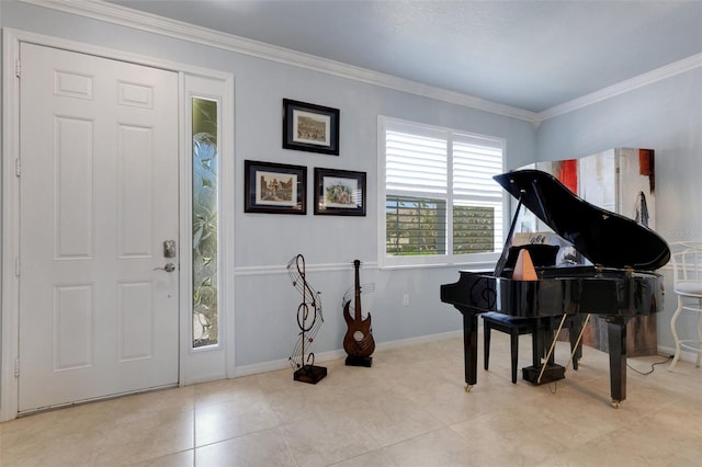 212 River Enclave Ct, Bradenton, FL 34212 - tiled entrance foyer with ornamental molding and baseboards
