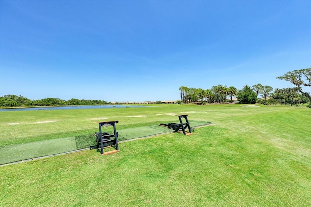 212 River Enclave Ct, Bradenton, FL 34212 - view of home's community featuring a water view, a lawn, and view of golf course