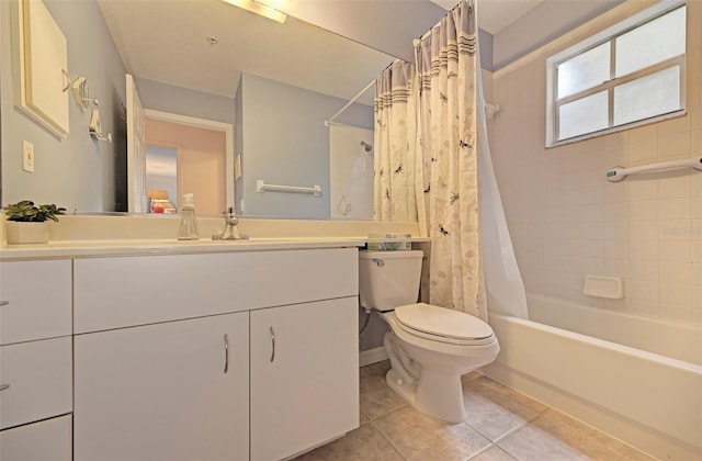 802 Montrose Dr Unit 204, Venice, FL 34293 - bathroom featuring tile patterned flooring, toilet, shower / tub combo, and vanity