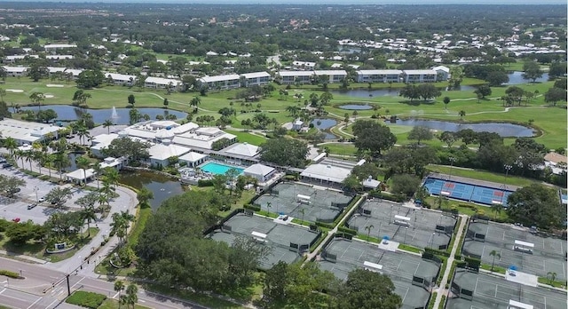 802 Montrose Dr Unit 204, Venice, FL 34293 - aerial view of property and surrounding area with a local golf course and a nearby body of water