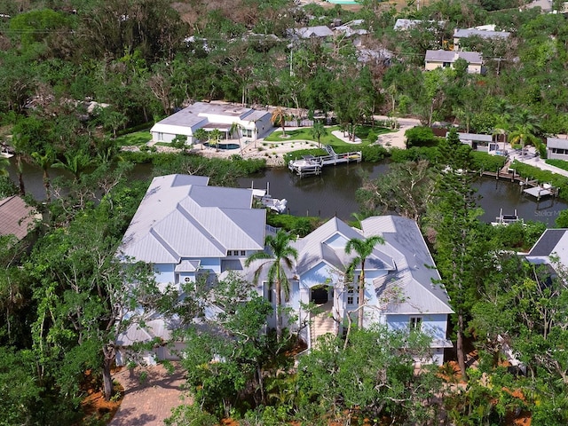 5132 Jungle Plum Rd, Sarasota, FL 34242 - aerial perspective of suburban area featuring a large body of water