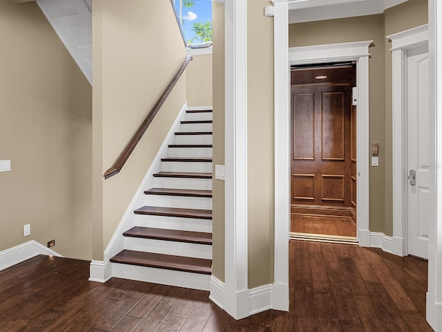 5132 Jungle Plum Rd, Sarasota, FL 34242 - stairs featuring hardwood / wood-style floors and baseboards