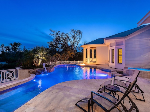 5132 Jungle Plum Rd, Sarasota, FL 34242 - view of pool featuring an in-ground hot tub, a patio, and fence