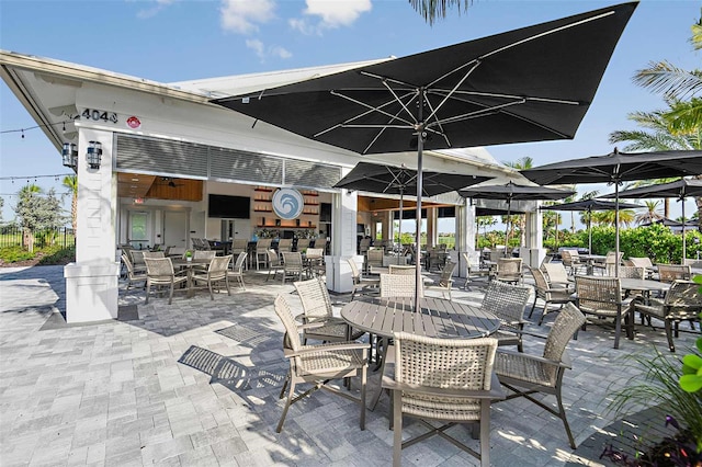 view of patio with outdoor dining space