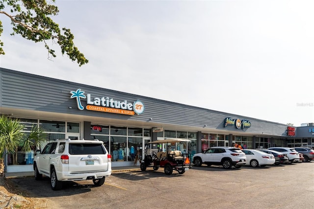 view of commercial location featuring uncovered parking