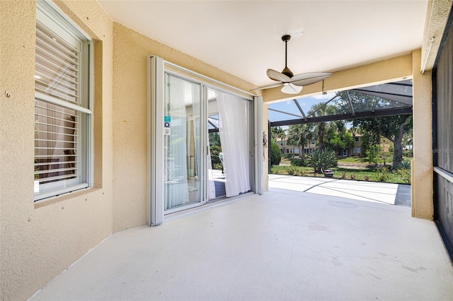 20040 Rookery Dr, Estero, FL 33928 - view of patio / terrace featuring a ceiling fan and a lanai