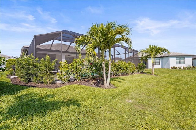 16226 Hidden Oak Loop, Bradenton, FL 34211 - view of grassy yard featuring a lanai