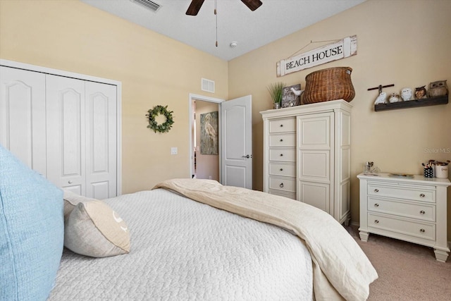 11508 Griffith Park Ter, Bradenton, FL 34211 - bedroom with a closet, carpet flooring, and a ceiling fan