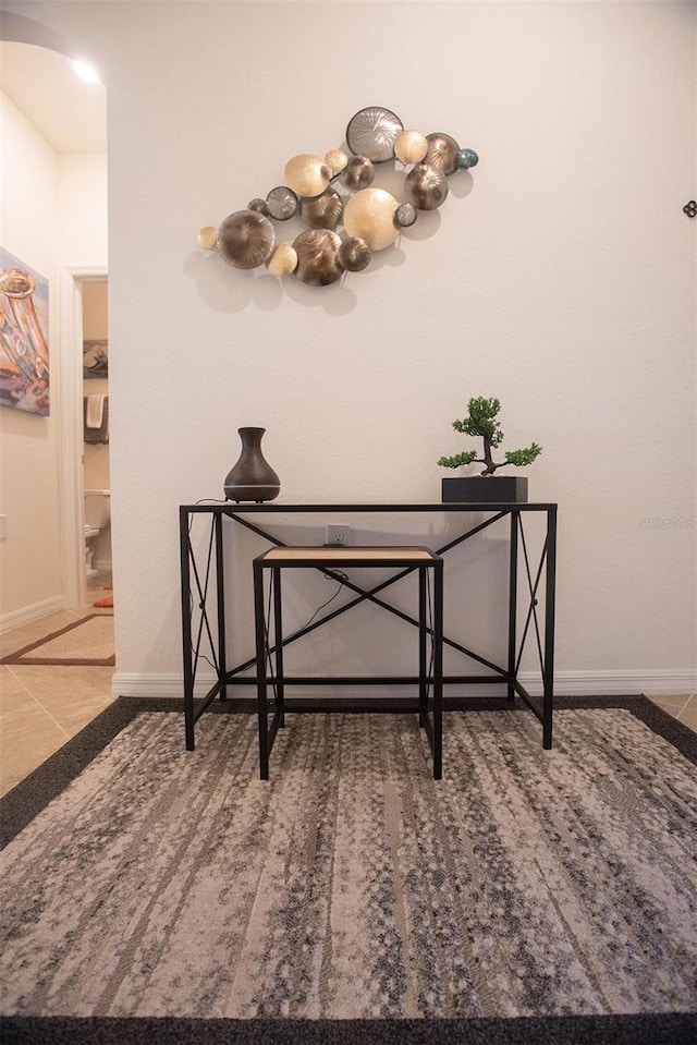 corridor with baseboards
