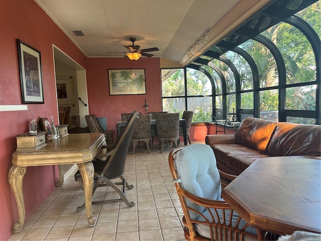 2181 Pine Gardens Trl, Sarasota, FL 34231 - sunroom featuring vaulted ceiling