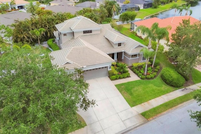 6470 Indigo Bunting Pl, Lakewood Ranch, FL 34202 - aerial view of residential area featuring a large body of water