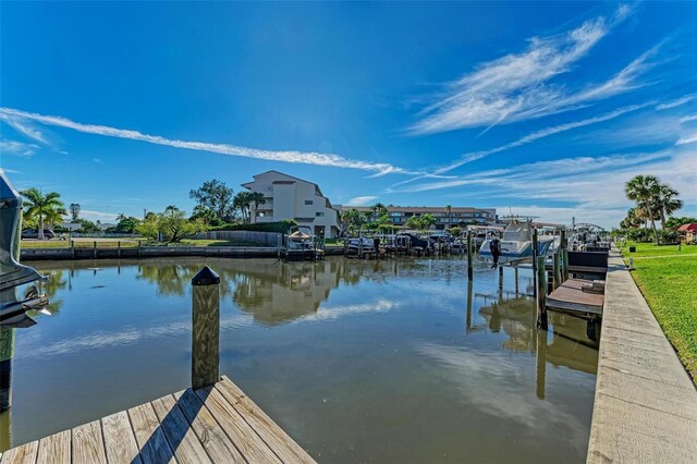 9409 Catalina Dr, Bradenton, FL 34210 - dock with a water view and boat lift