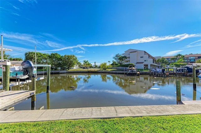 9409 Catalina Dr, Bradenton, FL 34210 - dock featuring boat lift and a water view