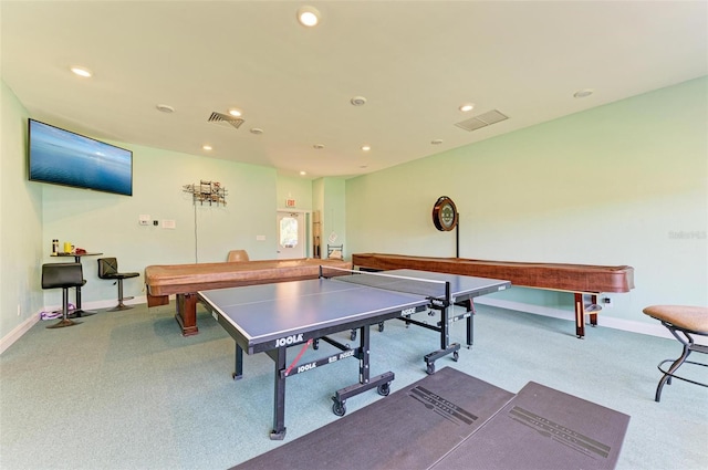 9409 Catalina Dr, Bradenton, FL 34210 - game room with carpet, baseboards, and recessed lighting