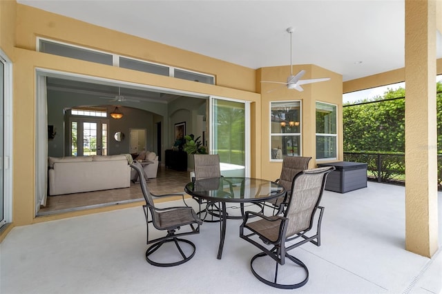 1542 Ormond Ter, Parrish, FL 34219 - view of patio / terrace featuring a ceiling fan and outdoor dining area