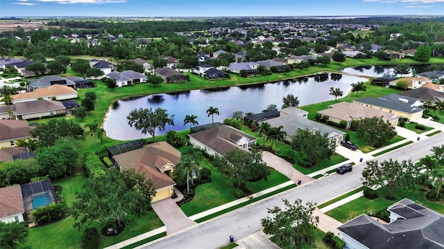 1542 Ormond Ter, Parrish, FL 34219 - aerial overview of property's location featuring a large body of water and nearby suburban area