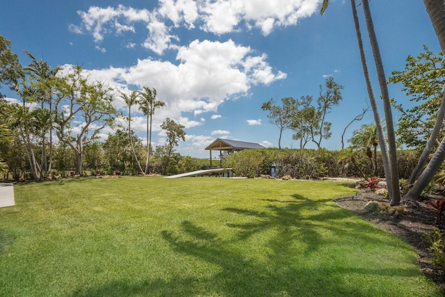 view of grassy yard
