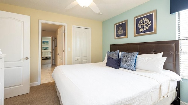 1450 Rolling Fairway Dr, Davenport, FL 33896 - carpeted bedroom featuring a closet and a ceiling fan