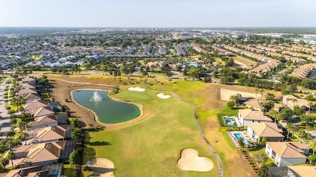 1450 Rolling Fairway Dr, Davenport, FL 33896 - aerial view of property's location featuring nearby suburban area, a large body of water, and a golf course