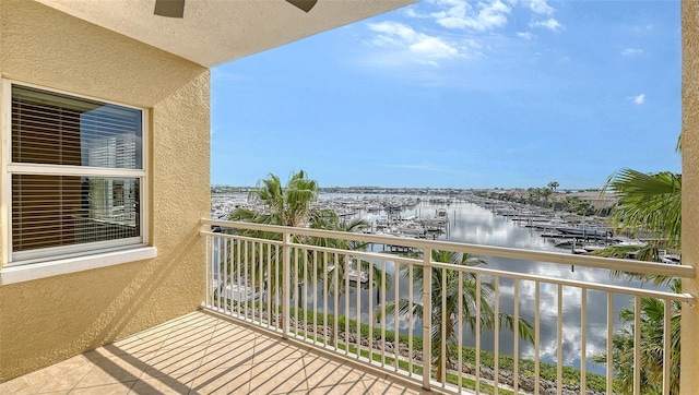 610 Riviera Dunes Way Unit 308, Palmetto, FL 34221 - balcony with a water view and view of marina