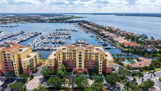 610 Riviera Dunes Way Unit 308, Palmetto, FL 34221 - bird's eye view of numerous boat docks and a large body of water