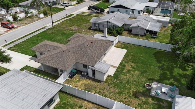 aerial view of residential area
