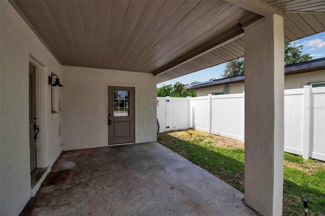 view of patio / terrace with a fenced backyard