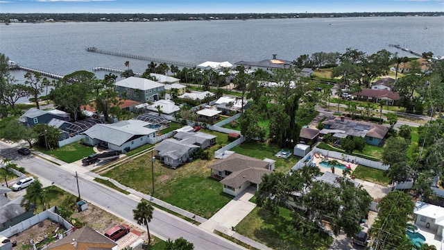 view of property location featuring nearby suburban area and a nearby body of water