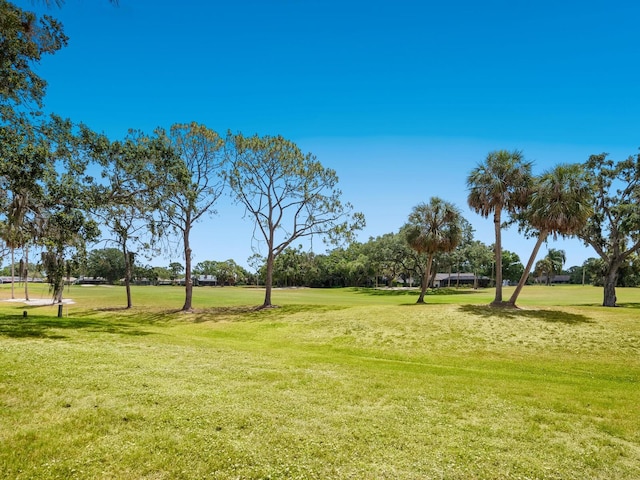 view of home's community with a lawn