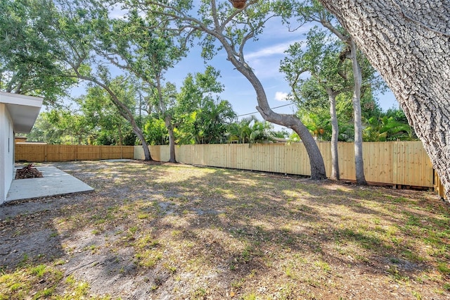 view of fenced backyard