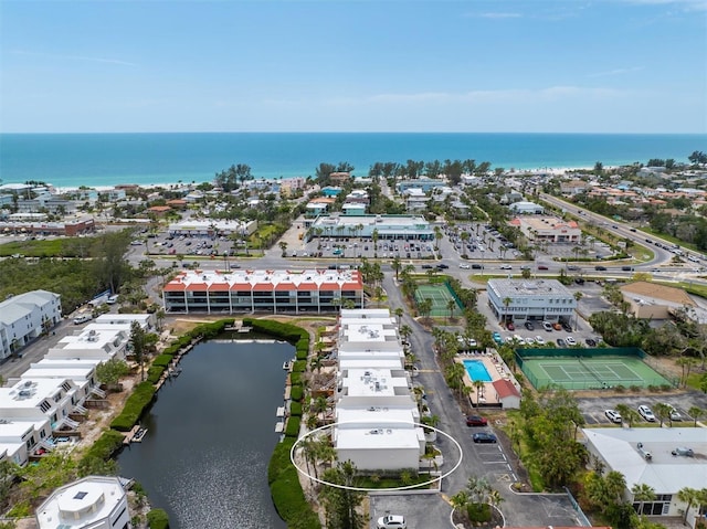 drone / aerial view of a large body of water
