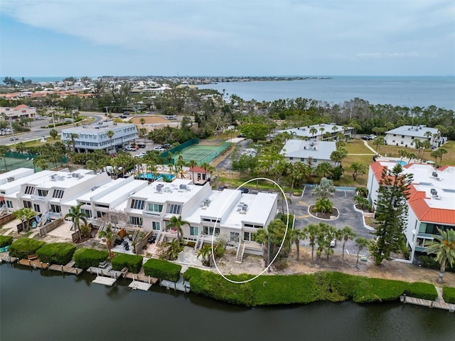 drone / aerial view of a nearby body of water